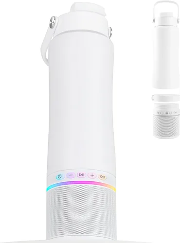 Vista 10 de Stainless Steel Water Bottle with Camping Lantern & Night Light
