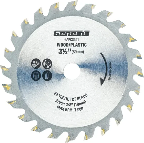 Vista 9 de Genesis GPCS535CK Kit de sierra circular compacta de inmersión con empuñadura de control de 5.8 amperios y 3 1/2 pulgadas con láser, base