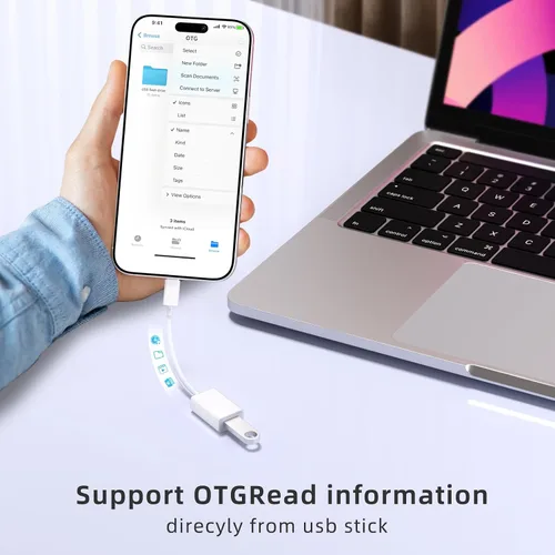 Vista 3 de ZVGMOOE Adaptador USB C a USB 3.0, paquete de 2 unidades, USB C macho a USB hembra OTG cable Thunderbolt3 a USB adaptador compatible con MacBook