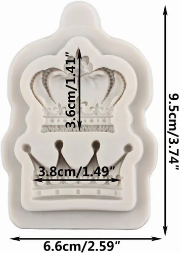 Vista 2 de Moldes de fondant de corona 3D corona pastel decoración molde de Estilo a