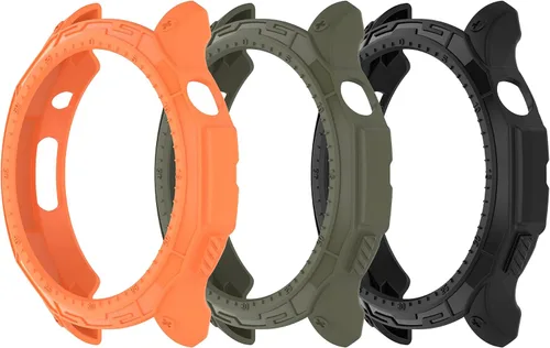 Vista 9 de Paquete de 3 fundas de reloj a prueba de golpes compatibles con Amazfit GTR 4 Smartwatch (negro)
