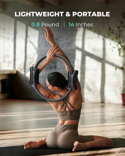 Vista 3 de Pilates Ring Set - Studio-Grade Anti-Deformation Pilates Kit - Pilates Equipment for Home Workout - 14'' Pilates Ring, Pilates Ball, 2 Dumbbells, 5