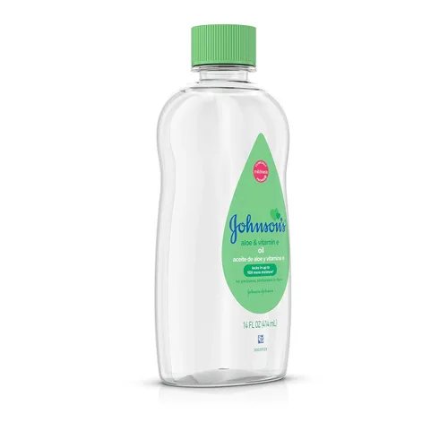 Vista 2 de Johnson's Baby Johnson & Johnson - Aceite para bebés, aloe vera y vitamina E, multicolor, 14 onzas líquidas