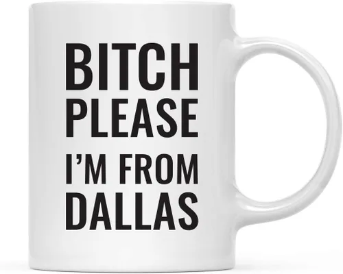 Vista 53 de Andaz Press Taza de café de 11 onzas, regalo de broma, Bitch Please I'm from Alabama, paquete de 1, incluye caja de regalo, divertidas ideas