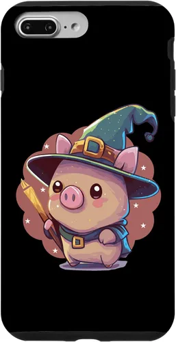 Vista 9 de Funda para iPhone 15 Cute Wizard Pig RPG Nerd Roleplaying Geek