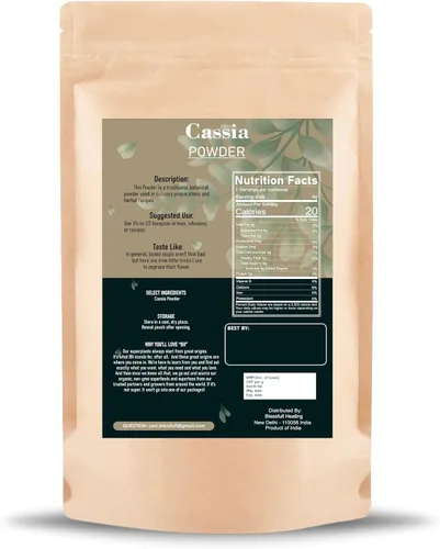 Vista 2 de Blessfull Healing Cassia (Cassia Obovata) Polvo 100% puro natural 100 gramos / 3.52 oz