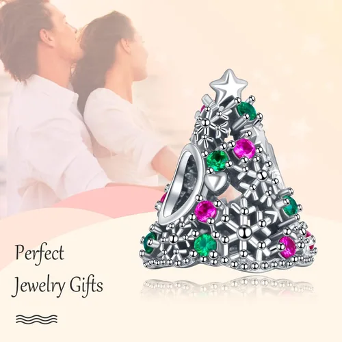 Vista 3 de Annmors Christmas Charm for Woman-925 Sterling Silver Dangle Pendant Bead,Girl Jewelry Beads Gifts for Women Bracelet&Necklace
