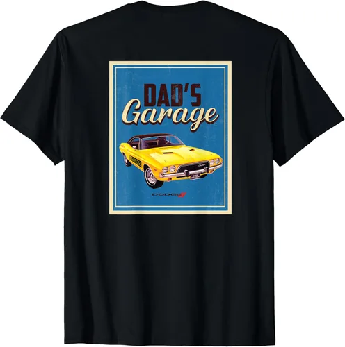 Vista 2 de Dodge Camiseta de Dad's Garage delanteratrasera, Negro, S