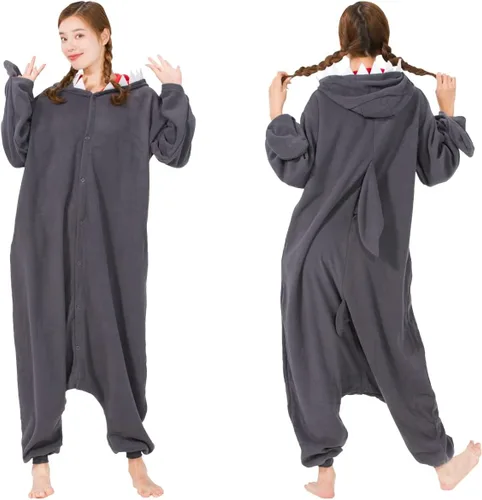 Vista 3 de SimZoo Adult Animal Onesie Pajamas, Men and Women's Animal Cosplay Costume Sleepwear, One-Piece Unisex Homewear