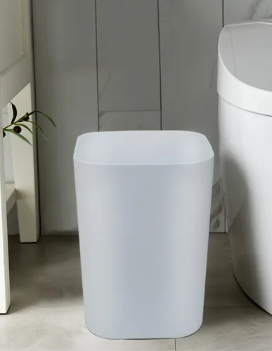 Vista 4 de Cubo de basura pequeño de 2 galones, cubo de basura cuadrado para baño, dormitorio, cocina, encimera debajo del fregadero