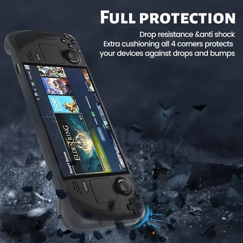 Vista 2 de Funda protectora para cubierta de vapor funda protectora de goma suave anticaídas y antideslizante negro transparente