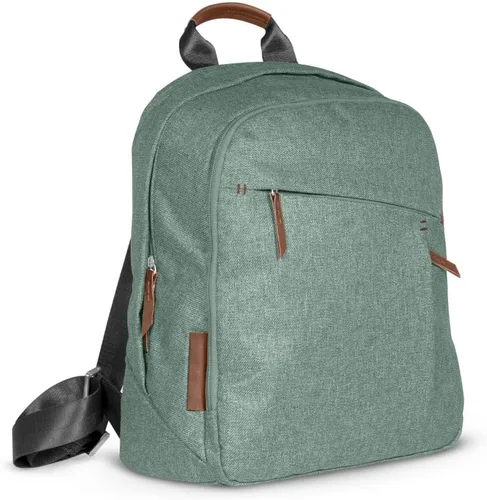 Vista 22 de UPPAbaby Mochila cambiador - Bolsillo para botella y portátil, funda para carrito - Ada Ada-sand Melange Cuero Castaño