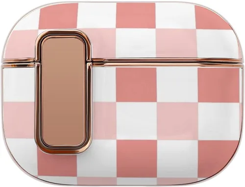 Vista 13 de Funda para auriculares compatible con Airpods Pro 2, estampado de leopardo de guepardo, plástico, con bloqueo, protección a prueba de golpes