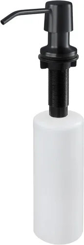 Vista 2 de Dispensador de jabón para fregadero de cocina, boquilla de 4 pulgadas y botella de capacidad de 16 onzas, dispensador de jabón negro para encimera