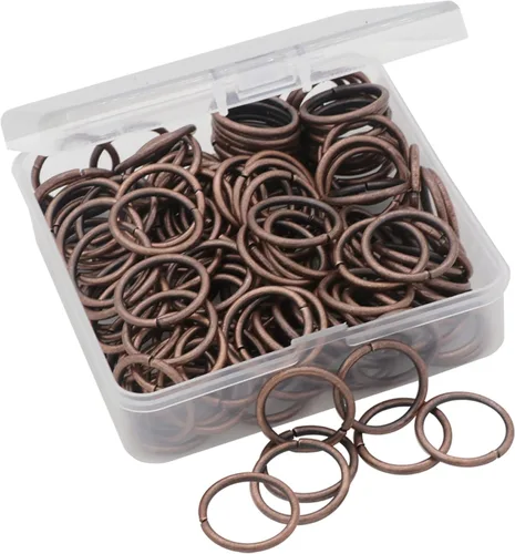 Vista 11 de 100 anillos de salto abiertos de 0.71 pulgadas, conectores de joyería de bronce para hallazgos de joyería, suministros de fabricación, pulseras