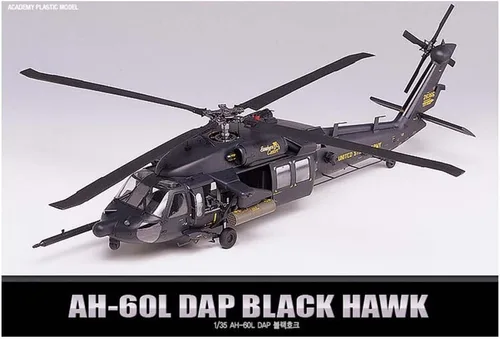 Vista 6 de Academy 12115 AH-60L DAP BLACK HAWK Helicóptero Kit de modelo de plástico