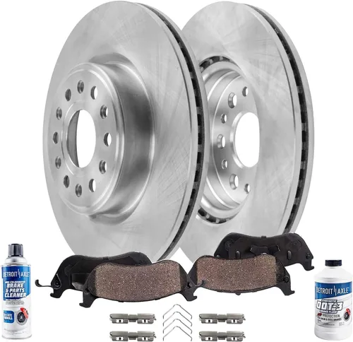 Vista 10 de Detroit Axle - Kit de freno delantero de 6 piezas para Honda CR-V 2002, 2003, 2004, rotores de freno de disco, pastillas de freno de cerámica