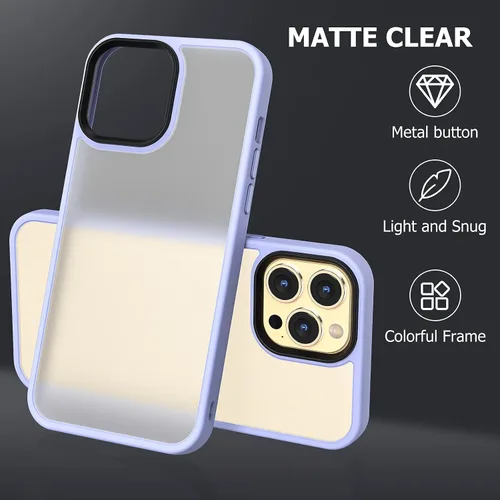 Vista 2 de MATEPROX Matte Case Compatible with iPhone 13 Pro, Non-Slip Protective Cover Hard Back Shockproof Bumper Phone Cases for iPhone 13 Pro 6.1
