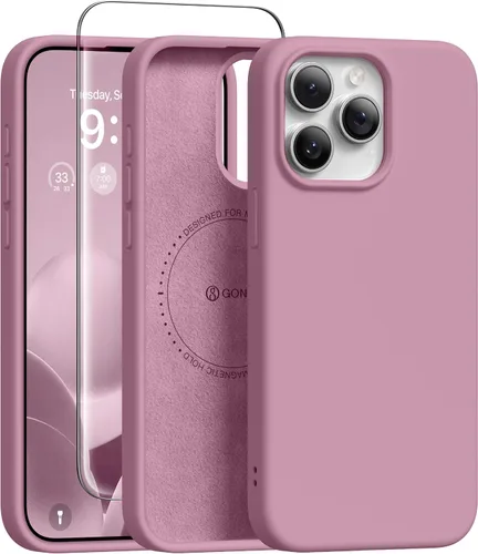 Vista 96 de GONEZ Funda magnética para iPhone 12 Case / 12 Pro Case, compatible con MagSafe, [protector de pantalla + protector de lente de cámara], funda