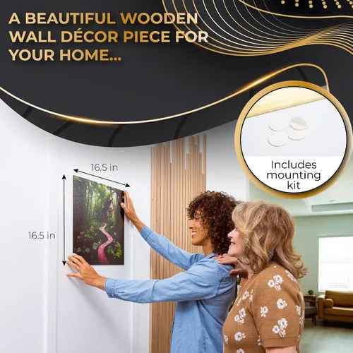 Vista 3 de ZenChalet - Blooming Path Rompecabezas de madera de 500 piezas para adultos - Rompecabezas inspiradores de corte de madera, ideal para regalos