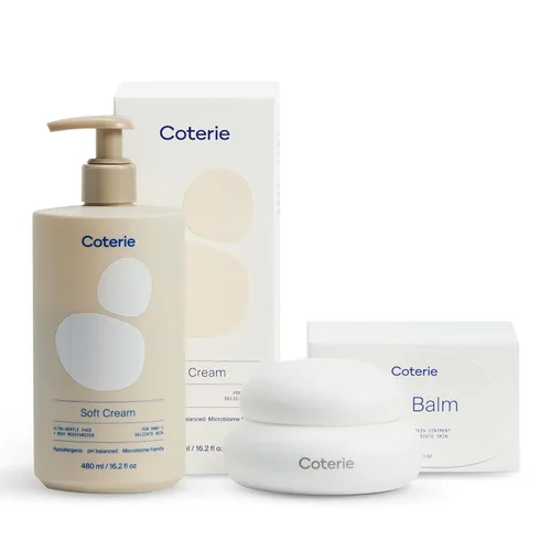 Vista 10 de Coterie Baby Bath Skincare Essentials Set Champú de 16.2 onzas + gel de baño, 16.2 oz loción facial + cuerpo Sin fragancia, hipoalergénico, pH