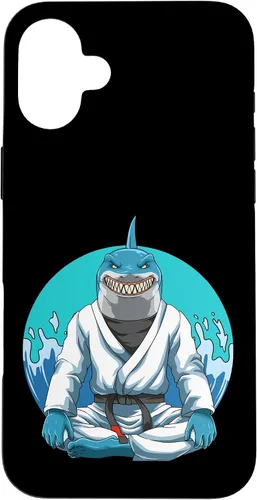 Vista 22 de Funda para iPhone 16 Jiu Jitsu Shark