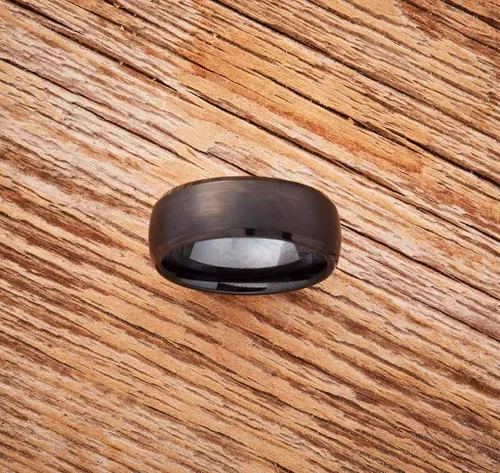Vista 3 de EMBR Bands Rings For Men Tungsten Silver & Black Inner-Band Colors 4 & 6 & 8mm Durable Jewelry Wedding Bands