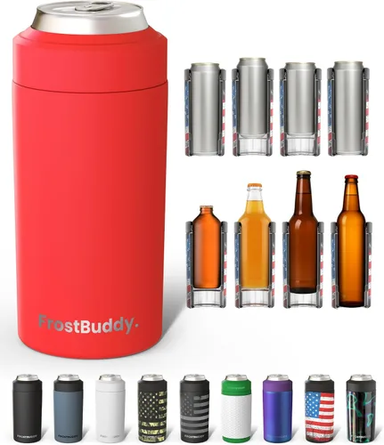 Vista 49 de Frost Buddy - Enfriador universal de latas, aislante de latas de acero Se adapta a latas delgadas de 12 onzas, 16 onzas, niños altos