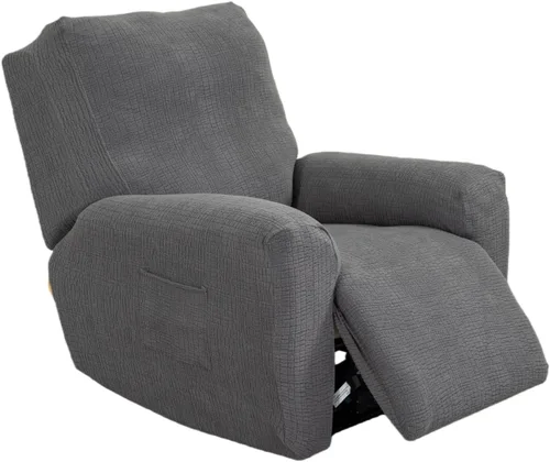 Vista 8 de Eco-Ancheng Fundas reclinables de 4 piezas, fundas para sillas reclinables, fundas elásticas para sofá reclinable, fundas ajustables