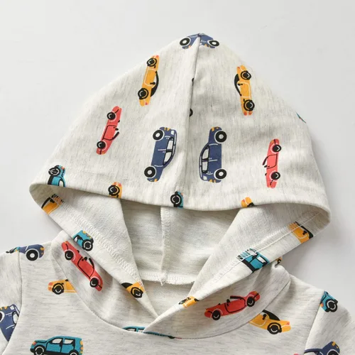 Vista 3 de Conjunto de sudadera con capucha y pantalones, de manga larga, con varios diseños, para bebé o niño