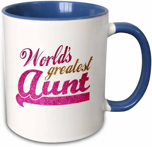 Vista 8 de 3dRose Worlds Greatest Aunt - Taza de 11 onzas, color negro