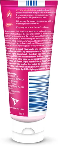 Vista 6 de K-Y Warming Jelly - Lubricante personal (2.5 onzas), lubricante de calentamiento no graso prémium para mujeres, hombres y parejas