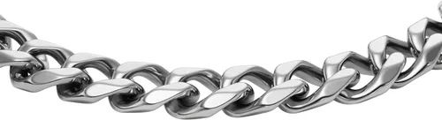 Vista 2 de Fossil Men's Plated Stainless Steel Engravable Personalized Gift ID, Chain or Cuff Bracelet for Men