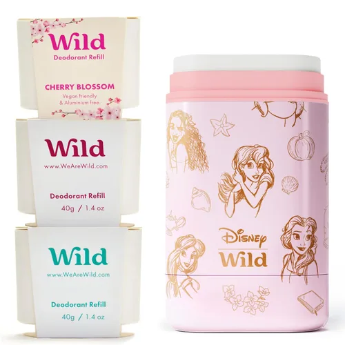 Vista 15 de Wild - Kit de inicio recargable de desodorante con estuche de agua y recarga perfumada de pomelo rosa y lima 1.4oz - Sin aluminio - Protección