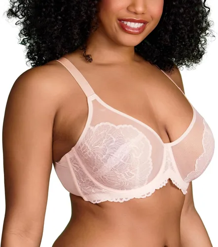 Vista 2 de HSIA Minimizer Bra for Women Full Coverage Lace Plus Size Compression Bra Unlined Bras with Underwire