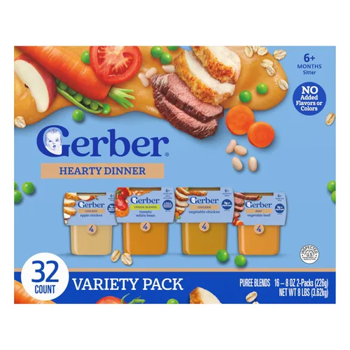 Vista 17 de Gerber Stage 2 Farmers Market - Paquete variado de alimentos para bebés, 4 onzas, paquete de 32