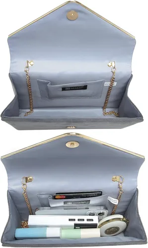 Vista 4 de Bolsos de mano Dasein para mujer, de ante sintética, para noche, formales para fiestas, bodas, cócteles, graduación
