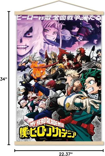 Vista 7 de Trends International My Hero Academia: Season 6 - Póster de pared de arte clave, 22.37 x 34.00 pulgadas, paquete de impresión premium y colgador