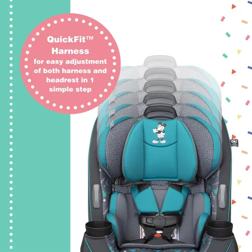 Vista 5 de Asiento de coche convertible Disney Grow and Go, orientado hacia atrás de 2.3-18 kg, orientado hacia adelante de 14-29 kg, refuerzo de 18-45 kg, se