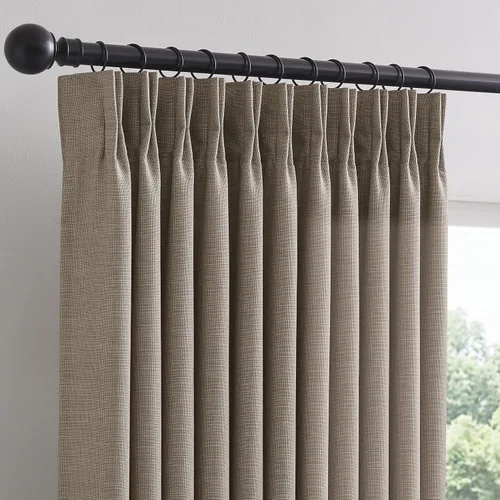 Vista 9 de Cortinas de lino extra anchas de 70 pulgadas de largo y 96 pulgadas Abedul Burlywood