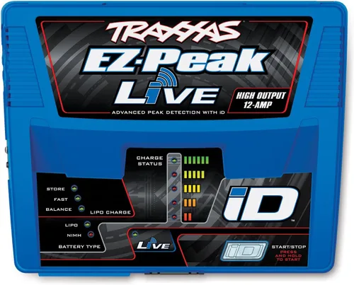 Vista 4 de Traxxas 2971 EZ-Peak Live Cargador Rápido de 12 Amperios NiMH/LiPo con Tecnología ID