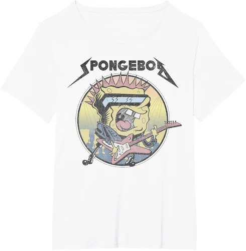Vista 27 de SpongeBob SquarePants Camiseta de manga corta Heavy Metal Rock