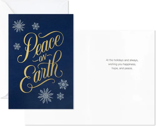 Vista 4 de Hallmark - Surtido de tarjetas de Navidad en caja, Que nieve (4 diseños, 12 tarjetas y sobres)