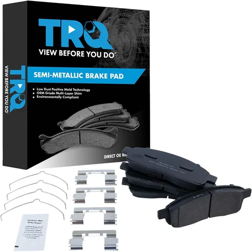Vista 44 de TRQ Pastillas de freno delanteras semi metálicas compatibles con Ford Expedition 2018-2021 F-150 2018-2020 Lincoln Navigator 2018-2022