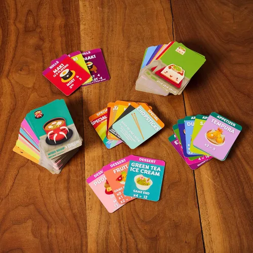 Vista 8 de Sushi Go Party! - El juego de cartas deluxe de seleccionar y pasar de Gamewright, multicolor