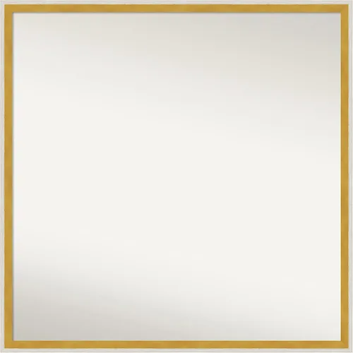 Vista 191 de Amanti Art Espejo de baño blanco para sobre el fregadero, 22 x 45 pulgadas, espejo de tocador rectangular blanco Lucie, marco de madera moderno