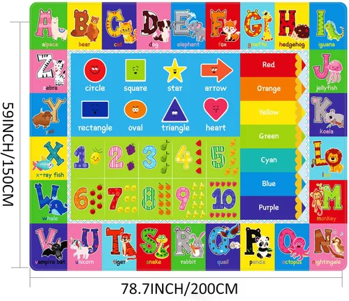 Vista 3 de Alfombra de Juego para Bebés, Alfombra para Niños Pequeños para el Piso, Alfombra de Juego para Niños, Bebés y Niños Pequeños, Colección Extra