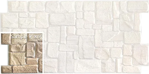 Vista 19 de Dundee Deco Paneles de pared 3D de piedra sintética de PVC marrón, 3.2 pies x 2.1 pies (98cm x 63cm), paquete de 10, decoración de paneles de pared