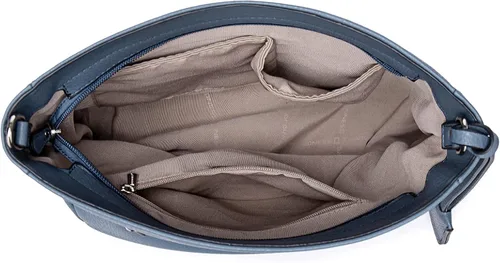 Vista 4 de DAVIDJONES - Bolso tipo Hobo de piel sintética suave para mujer, bolso cruzado mediano, bolso de hombro con asa superior, Bolso Hobo clásico simple