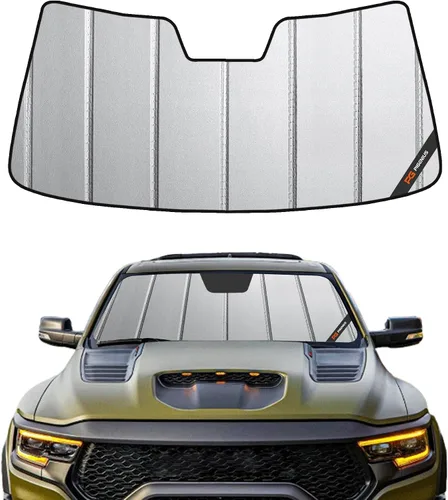 Vista 23 de Pigenius Parasol de Parabrisas para Dodge Ram 1500 2002-2008 Protección Solar para Ventana Delantera - Salvaguarda